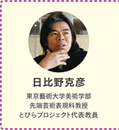 日比野克彦 東京藝術大学美術学部 先端芸術表現科教授 とびらプロジェクト代表教員